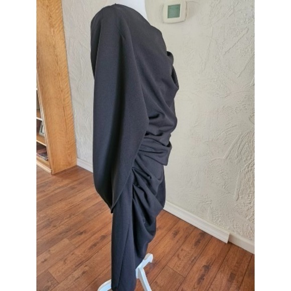 Betsy & Adam JORDAN" SHORT SCUBA CREPE DRAPED BACK DRESS in Blush NWT‎ Size 16 - Picture 4 of 9